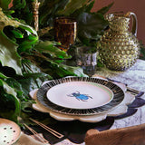 Bajo Plato Geranio Blanco. Set de 4