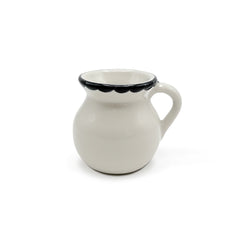 Jarrito para Café Puebla 280 ml en Blanco y Negro. Set de 4