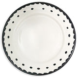 Plato base o bajo plato de cerámica pintado a mano en blanco y negro, de Anfora para Zash