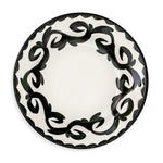 Plato trinche de cerámica artesanal pintado a mano en blanco y negro, de Anfora para Zash