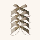 Servilleteros Moño de Terciopelo Beige 22mm. Set de 4