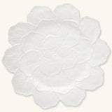 Bajoplato Geranio Blanco. Set de 4