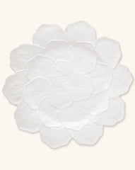Bajoplato Geranio Blanco. Set de 4