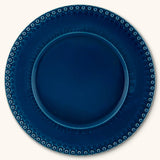 Bajoplato Fantasía Azul Rey 34 cm. Set de 4.