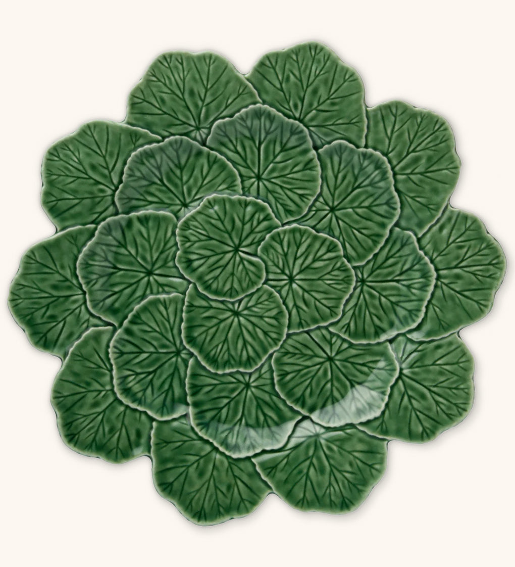 Bajo Plato Geranio Verde