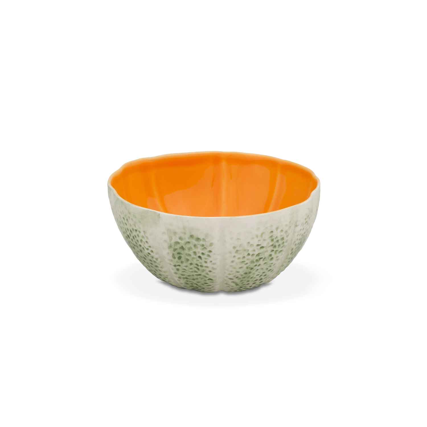 Bowl de cerámica en forma de Melón, Marca Bordallo Pinheiro