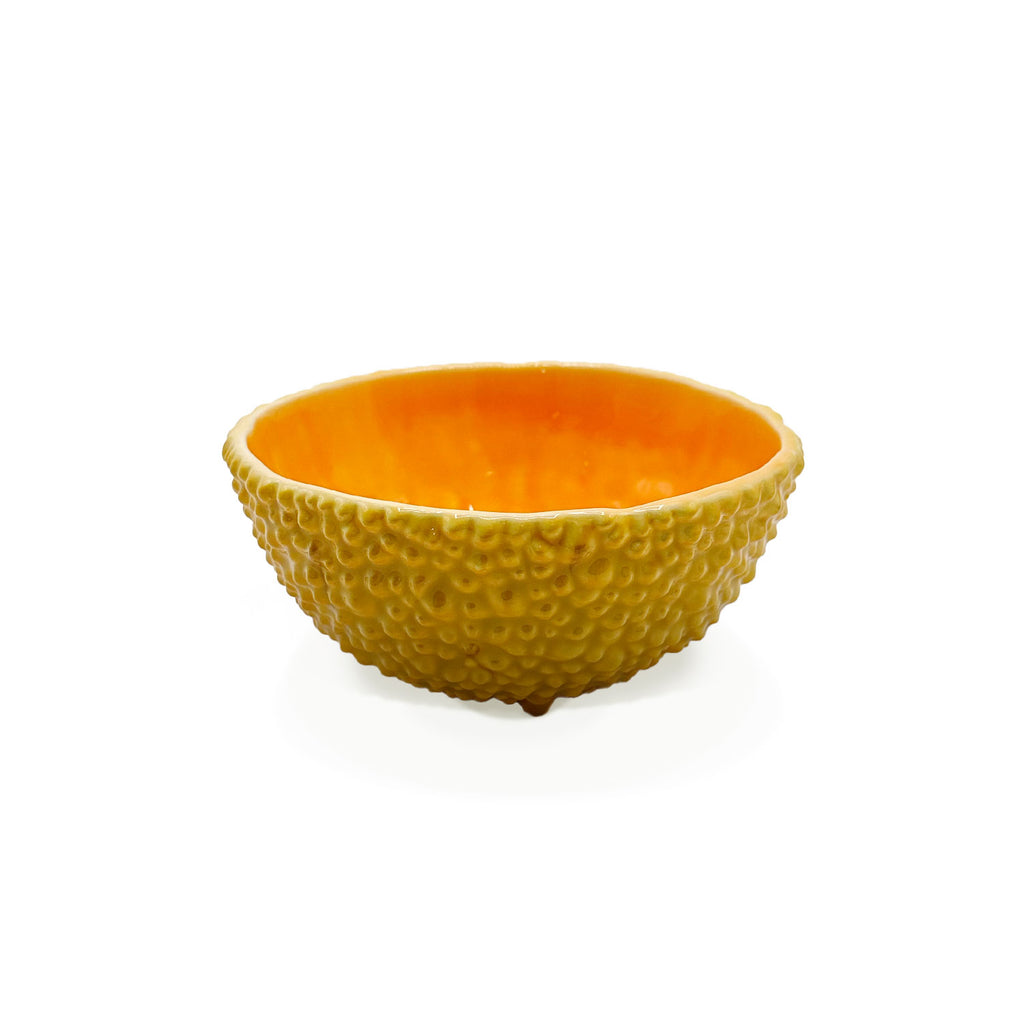 Bowl con relieve imitación cáscara de fruta tropical, marca Bordallo Pinheiro