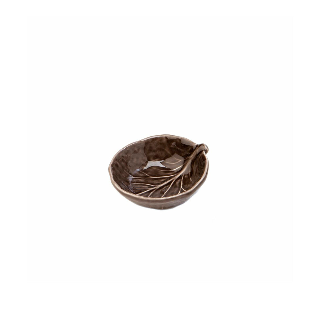 Mini bowl para sal o condimentos en forma de repollo de cerámica café, marca Zash