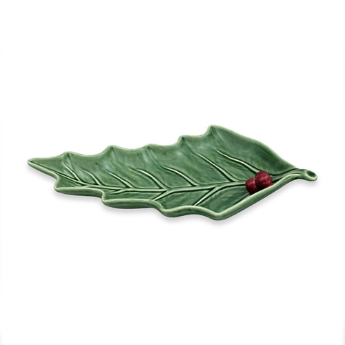 Hoja Grande Muérdago con Cerezas 37 cm.