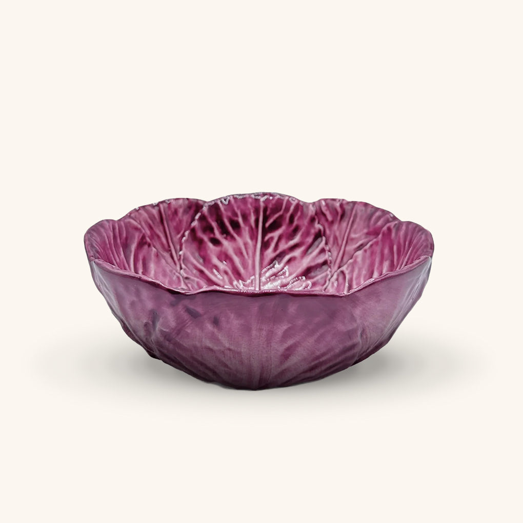Bowls en Forma de Hoja de Repollo Morado de 17 cm. Set de 4