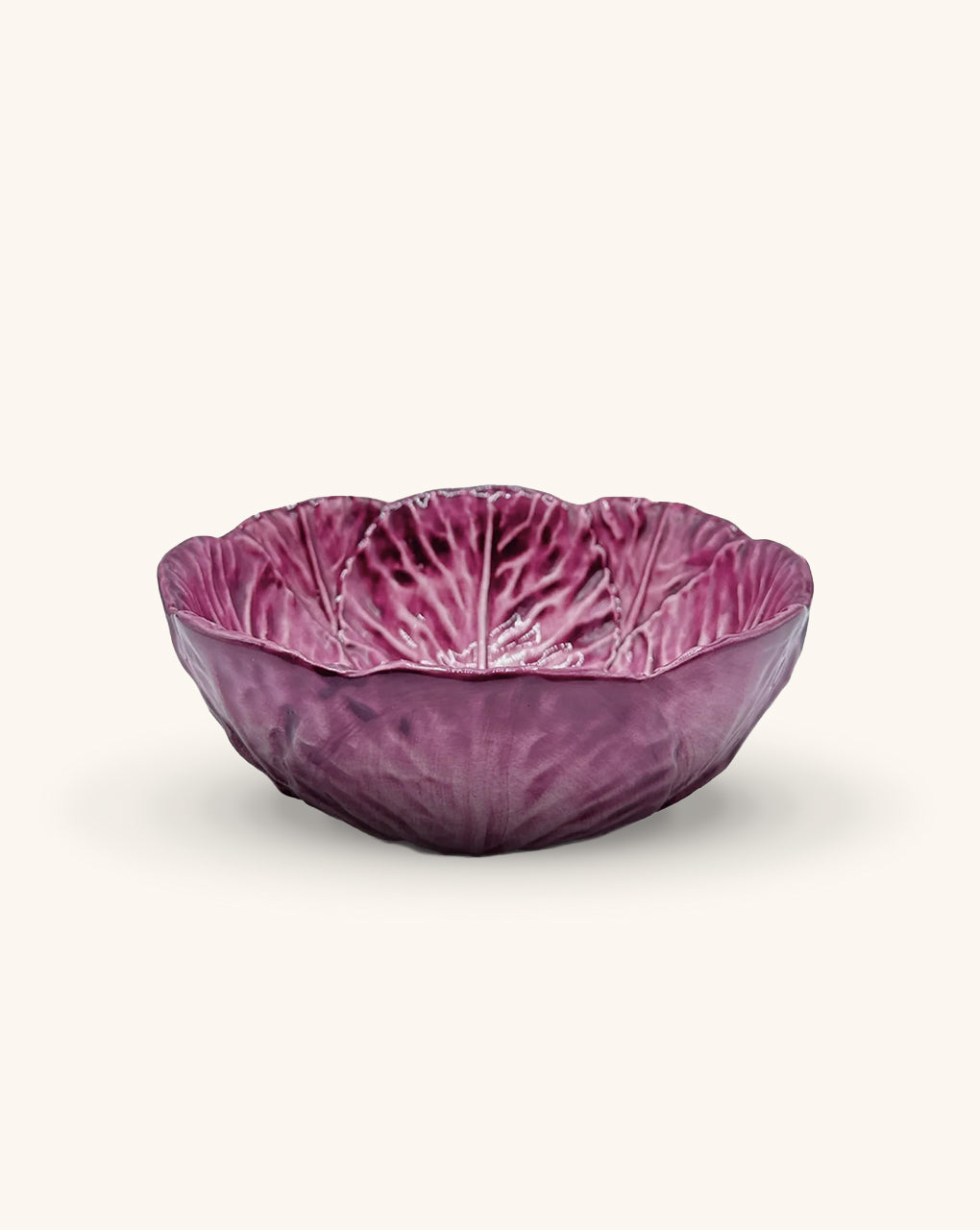 Bowls en Forma de Hoja de Repollo Morado de 17 cm. Set de 4