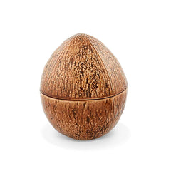 Caja de Cerámica en Forma de Coco de 25.4cm de Bordallo Pinheir