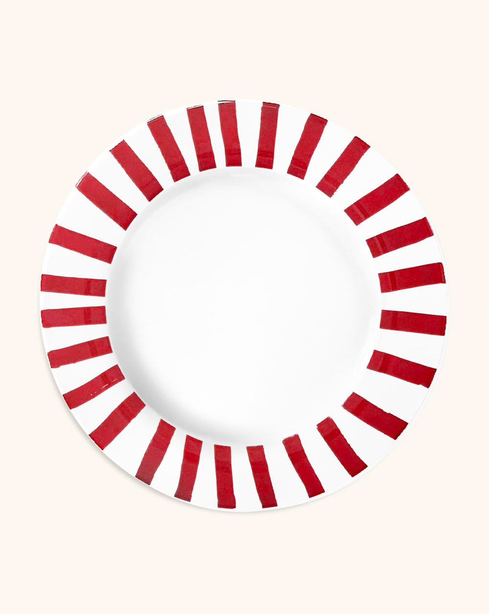 Platos Trinche Candy Cane Rojo, set de 4