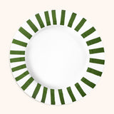 Plato Trinche Candy Cane Verde Bosque. Set de 4