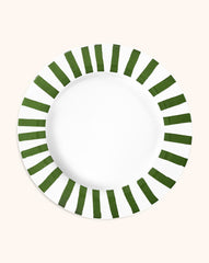 Plato Trinche Candy Cane Verde Bosque. Set de 4