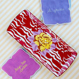 Bandeja de Porcelana de Tigre Rojo y Flores