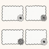 Cocteleras Identidad en Lino Blanco con bordado de Biznaga, Pasiflora y Dalia Negras. Set de 4