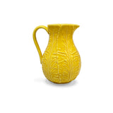 Jarrita de cerámica color amarillo con forma de hojas de repollo, marca Zash
