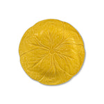 Platos para ensalada de cerámica color amarillo, en forma de hoja de repollo, marca Zash