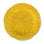 Plato trinche de cerámica amarilla en forma de hoja de repollo, marca Zash