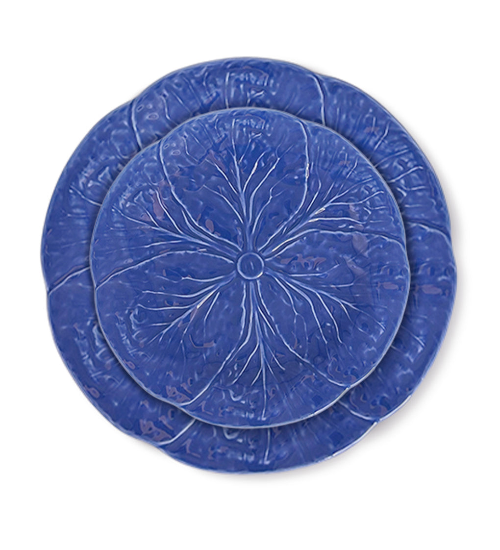 Set de vajilla con plato trinche y plato para ensalada de cerámica en forma de repollo, marca Zash