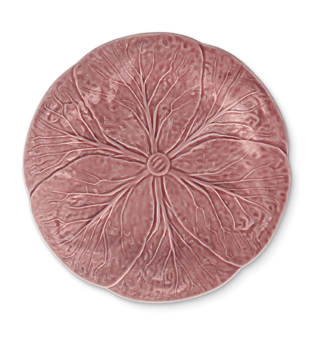 Plato trinche de cerámica rosa en forma de repollo, marca Zash
