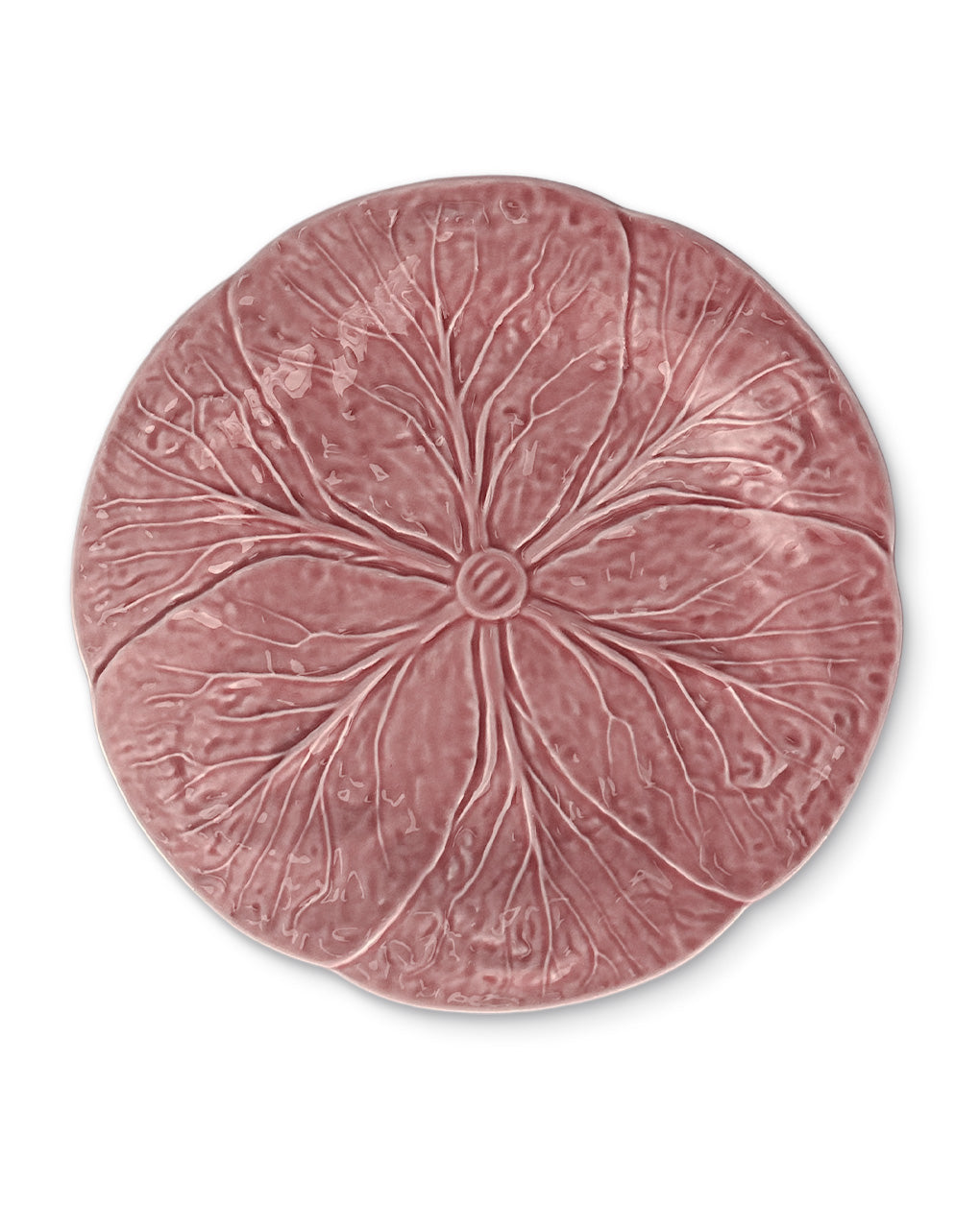 Plato trinche de cerámica rosa en forma de repollo, marca Zash