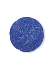 Plato Ensalada de Repollo Azul Cobalto. Set de 4