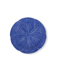 Plato Ensalada de Repollo Azul Cobalto. Set de 4