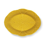 Platón para servir de 32 cm de cerámica color amarillo en forma de hojas de repollo, marca Zash