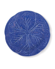 Plato Trinche de Repollo Azul Cobalto. Set de 4