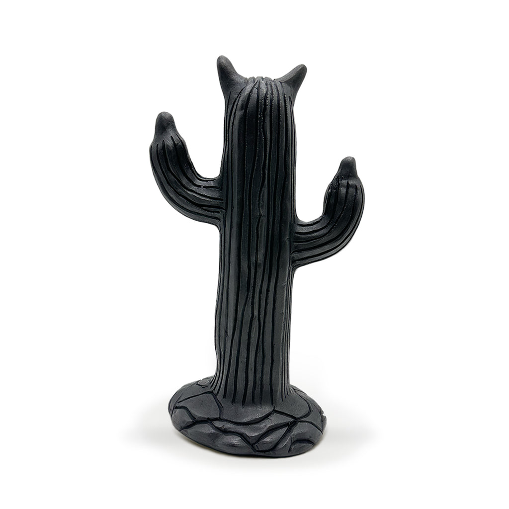 Cactus de barro negro para decorar la mesa o cualquier espacio de la casa