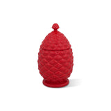 Caja de cerámica de pinecone en color rojo, marca Bordallo Pinheiro