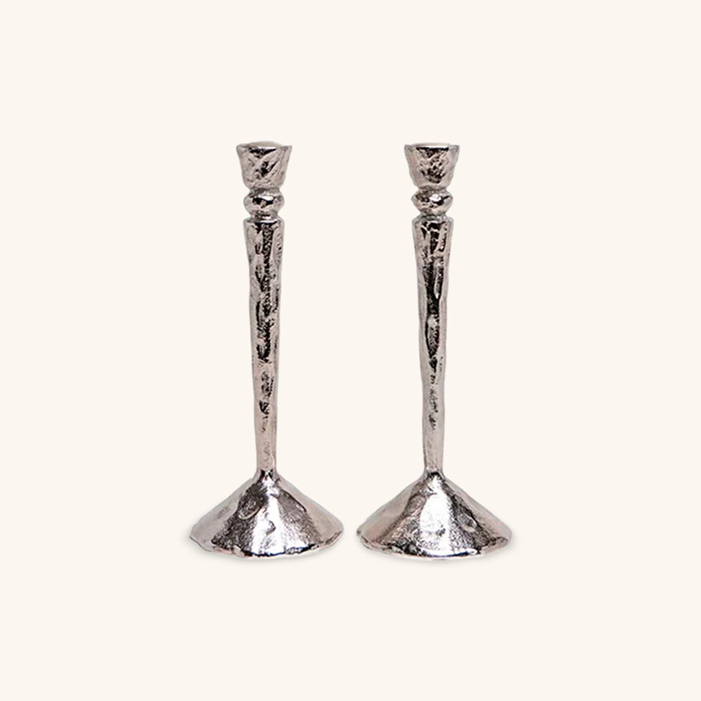 Candelabro Martelinado Vintage en Plateado