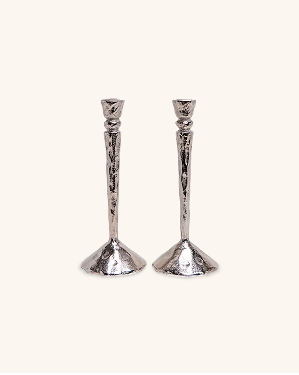 Candelabro Martelinado Vintage en Plateado