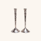 Candelabro Martelinado Vintage en Plateado