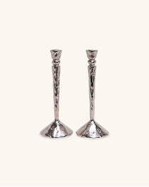 Candelabro Martelinado Vintage en Plateado