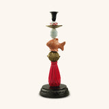 Candelabro de Latón, Vidrio y Cerámica Coral Reef