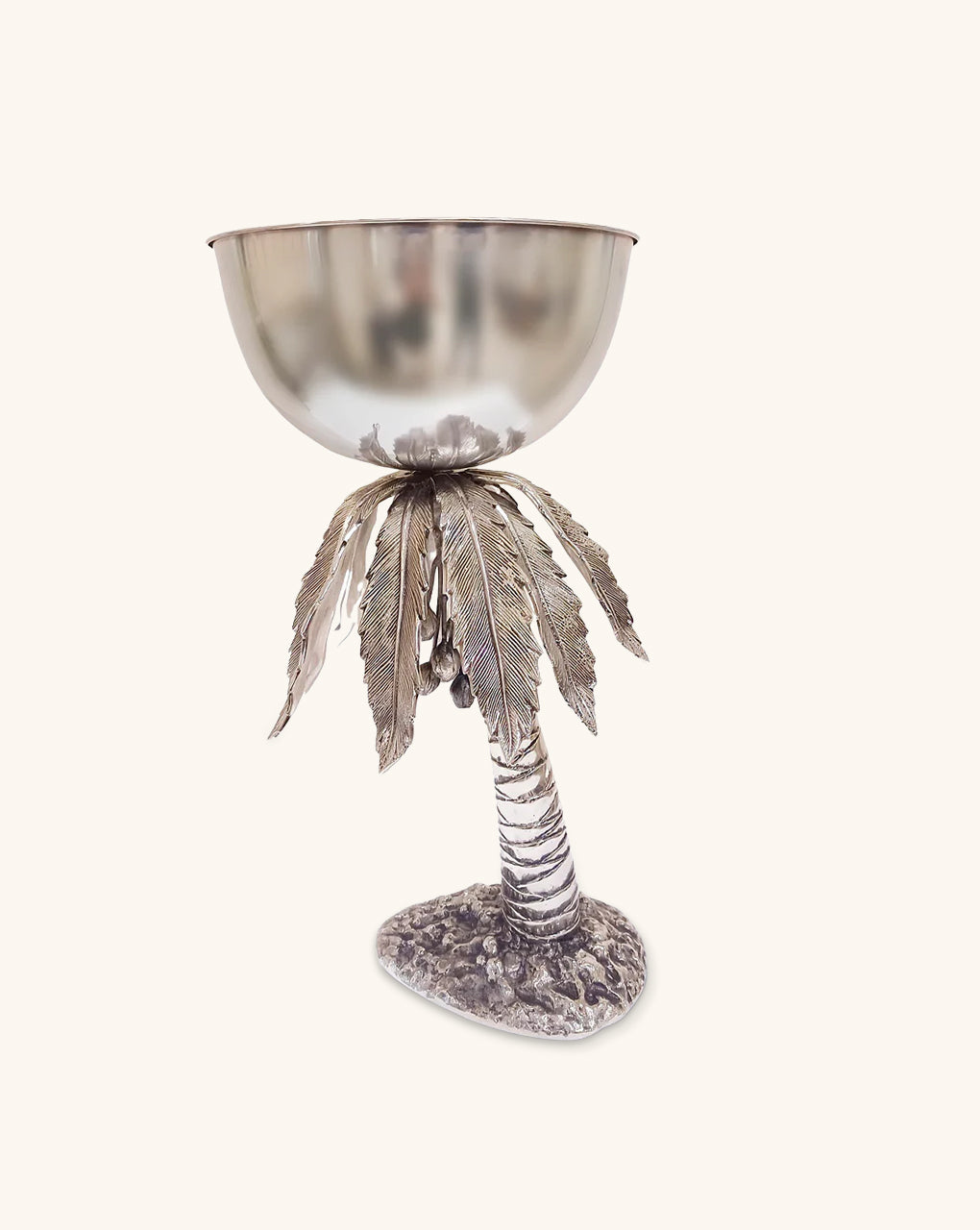 Champañera en Forma de Palmera de Níquel