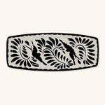 Charola Puebla 36 cm x 14 cm en Blanco y Negro.