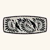 Charola Puebla 36 cm x 14 cm en Blanco y Negro.