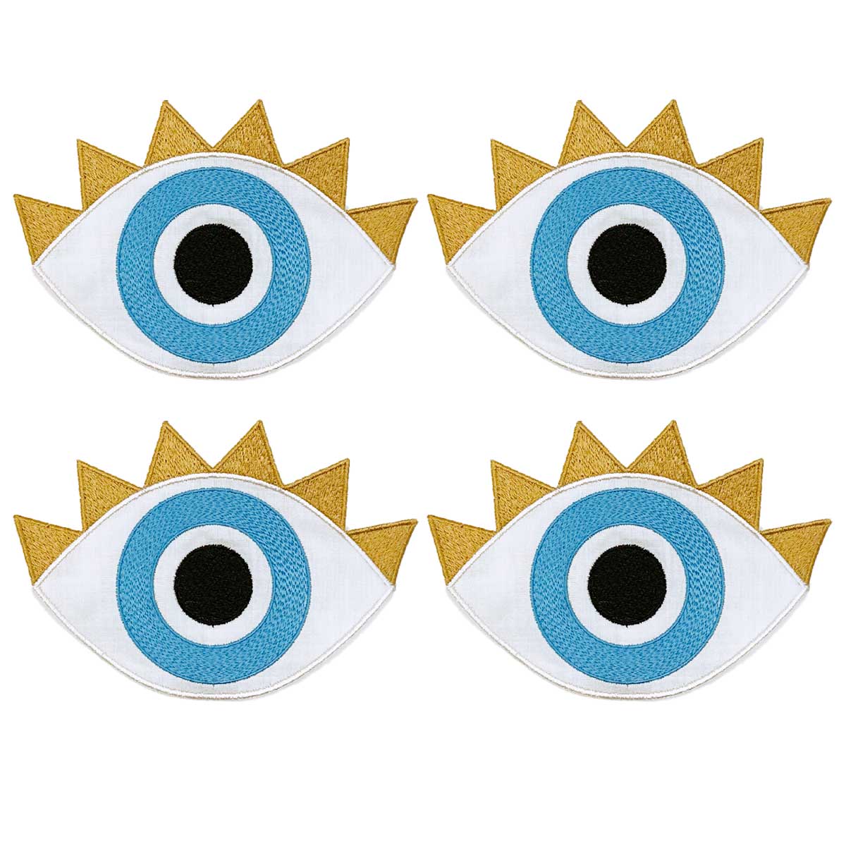 Servilletas cocteleras en forma de ojo de la suerte con pestañas, marca Zash