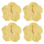 Servilletas cocteleras en forma de Flor Hibiscus amarilla, marca Zash