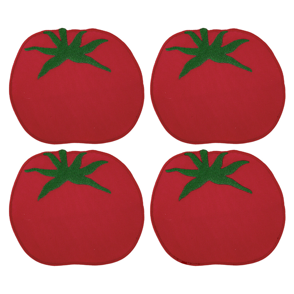 Servilletas cocteleras en Loneta de Algodón, en Forma de Jitomate Rojo marca Zash