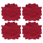 Servilletas de coctel Blossom en terciopelo rojo, marca Zash