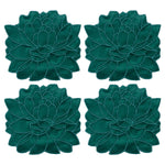 Servilletas de coctel Blossom en terciopelo verde, marca Zash