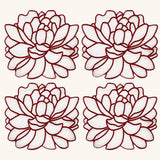 Cocteleras Blossom en Lino Blanco con Orilla Bordada en Rojo . Set de 4 copy 2