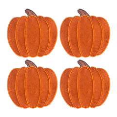 Cocteleras en forma de Pumpkin color Ladrillo en Terciopelo, set de 4.