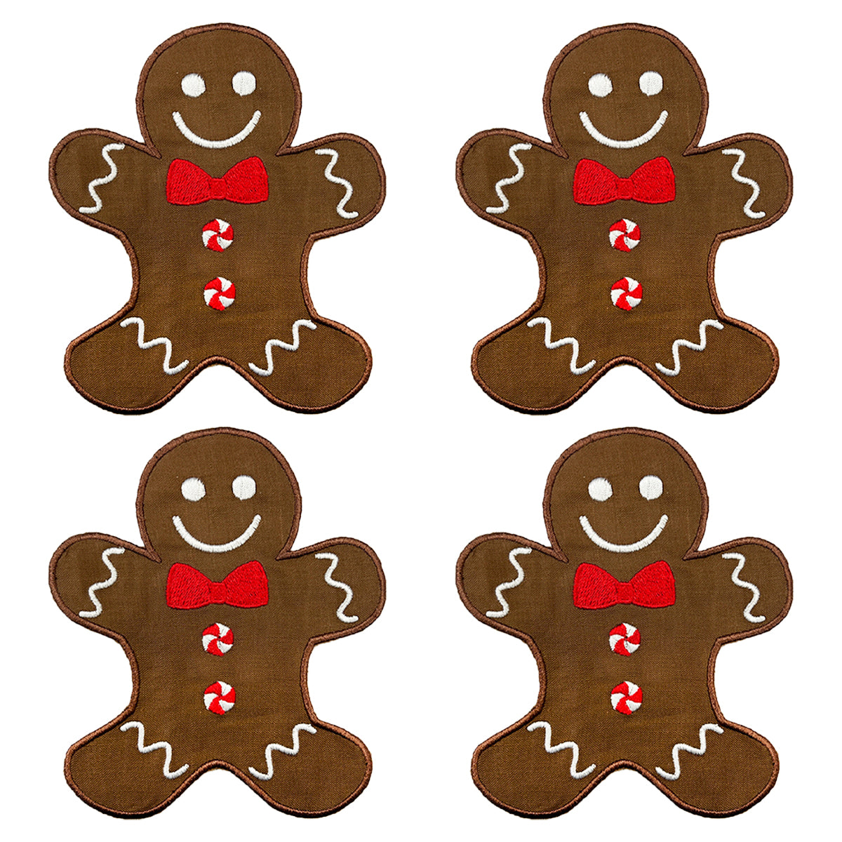 Servilletas de coctel de gingerbread man en lino café, marca Zash