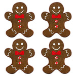 Servilletas de coctel de gingerbread man en lino café, marca Zash